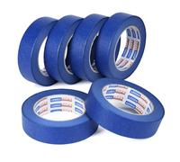 ADHES Cinta de pintor Cinta de carrocero Cintas de Enmascarar para Pintura artes, azul, Resistencia a los rayos ultravioleta，30mm x 50m, 6rollos