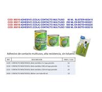 Adhesivo (cola) contacto multiuso 250 ml en bote 003221