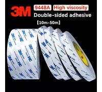 Adhesivo de doble cara 3M 9448A, ultrafino, de alta viscosidad, fijo, fuerte, sin rastro, adhesivo 3M blanco de alta temperatura. 1cm 10m-0.39in 393in