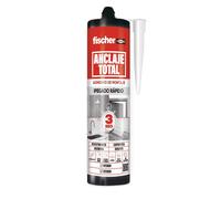 fischer - Anclaje Total | Adhesivo de montaje de Pegado Rápido en 3 segundos | Soporta hasta 600 Kg/m2 | Carpintería, Encimeras, Rodapies, Revestimientos | 290ml