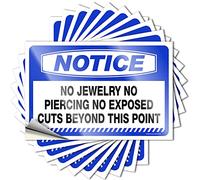 Adhesivo decorativo con letras para habitación de adolescentes, media botella de silicona, aviso de no joyas, sin perforaciones, sin cortes expuestos más allá de este punto (12 x 18 cm)