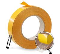 Adhesivo doble cara extrafuerte | adhesivo doble cara, 25 mm x 20 m L | Cinta doble cara para pegar | tiras adhesivas para colgar cuadros | cinta doble cara fina | Fácil de manipular | no mas clavos .