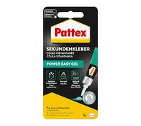 Adhesivo instantáneo Pattex Power Easy Gel, tubo de 3 g con adhesivo líquido extra fuerte, corrección flexible, sin disolventes, para pegar porcelana, cerámica, metal, plástico y madera
