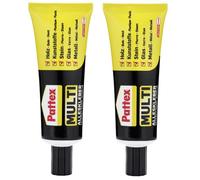 Adhesivo multiuso Pattex 2 x 50 g en tubo irrompible, sin disolventes, extrafuerte, rápido y limpio, no gotea, potente