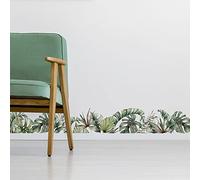Adhesivo mural Tropical, borde adhesivo moldeado, para paredes fácil de aplicar y quitar, materiales certificados, fabricado en Italia 30 x 200 cm