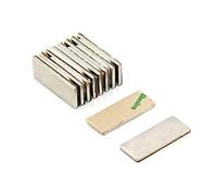 Adhesivo N42 Magnet de Neodimio Para Artes, Manualidades, Fabricación de Modelos, Bricolaje, Pasatiempos, Oficina Y Hogar - 25mm x 10mm x 1.5mm de Espesor - 2.2kg - Norte - Paquete de 100