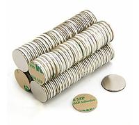Adhesivo N42 Magnet de Neodimio Para Artes, Manualidades, Fabricación de Modelos, Bricolaje, Pasatiempos, Oficina Y Hogar - 20mm de Diámetro x 1.5mm - 2kg - Norte - Paquete de 200