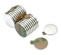 Adhesivo N42 Magnet de Neodimio Para Artes, Manualidades, Fabricación de Modelos, Bricolaje, Pasatiempos, Oficina Y Hogar - 10mm de Diámetro x 1mm - 0.58kg - Norte - Paquete de 20