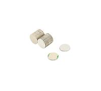 Adhesivo N42 Magnet de Neodimio Para Artes, Manualidades, Fabricación de Modelos, Bricolaje, Pasatiempos, Oficina Y Hogar - 10mm de Diámetro x 1mm - 0.58kg - Sur - Paquete de 20