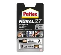 Adhesivo NURAL 27 Soldadura Metálica en Frío Secado Rápido 5 minutos 22ml Pattex