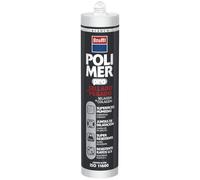 Adhesivo Sellador Polymer Pro Krafft, Resistente Polímero (poliuretano mejorado) en cartucho tipo silicona de 300ml, color: blanco, gris o transparente
