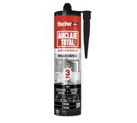 ADHESIVO TURBO ANCLAJE TOTAL NEGRO 290ml FISCHER 3seg 600Kg/m2 SECADO 8min