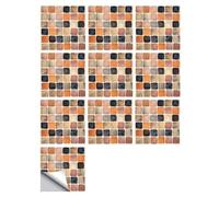 Adhesivos vintage para azulejos de baño. Pegatinas de pared de azulejos retro, multicolor, varios tamaños, paquete de 10(Color 14,20cmX20cmX10pcs)