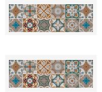 Adhesivos vintage para azulejos de baño. Pegatinas de pared de azulejos retro, multicolor, varios tamaños, paquete de 24(Color 27,10x10cmx24PCS)