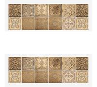 Adhesivos vintage para azulejos de baño. Pegatinas de pared de azulejos retro, multicolor, varios tamaños, paquete de 24(Color 9,15x15cmx24PCS)