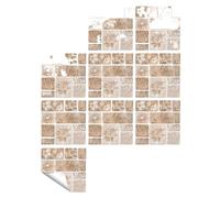 Adhesivos vintage para azulejos de baño. Pegatinas de pared de azulejos retro, multicolor, varios tamaños, paquete de 10(Color 7,20cmX20cmX10pcs)