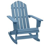 Adirondack - Silla mecedora de madera de abeto macizo, color azul para jardín, resistente y estable, capacidad 110 kg
