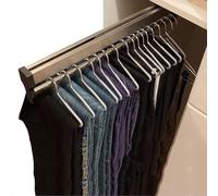 Adjuble - Barra deslizante para armario, barra extensible con 2 tracs, perchero extraíble pesado, ahorra espacio de 30 a 80 cm para prendas de vestir
