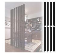 Adjuble Slish Space Partit Solut - Listones divisores de madera negra, paquete de 8, 125 cm / 49.2in de altura, perfectos para estudio, apartamento, casa de té y entrada