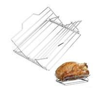 Adjustable Stainless Steel Folding Chicken Grill Rack | para durable Stainless Steel, Adjustable Size For Fish & Ribs, Foldable For Easy Storage, para ideal For Camping