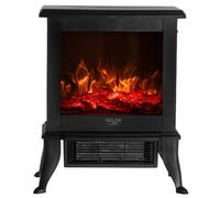 Adler AD 7754 chimenea eléctrica con efecto de llama 3D 1000/1800 W | elemento calefactor cerámico termostato | cristal templado funcionamiento silencioso diseño compacto portátil | calefactor para sa