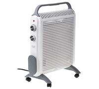 ADLER AD7750 Radiador Convector Eléctrico Aire Caliente, Regulador de Temperatura, Termostato Para Bajo Consumo, Silencioso, Portátil, Asa y Ruedas de Transporte, 2 Niveles Potencia 1000W /2000W