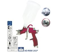 Adler pistola de pintura lvlp 1.5mm ad-r500, herramienta profesional p