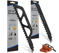 ADNEWX Juego de 2 hojas de sierra de sable para piedra, hojas de sierra de metal duro HM 240 305mm hoja de sierra para hormigón celular, madera, piedra, cortes, accesorios para sierra de sable Einhell