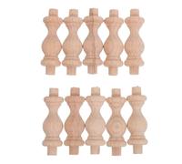 ADOCARN 10 Balaustres de Madera sin Pintar para Gabinete y Mueble de Vino, Instalación Fácil y Estilo Romano Clásico para Mejoras del Hogar