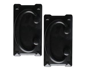 ADOCARN 2 Tiradores de Aro Vintage de Hierro Negro para Cajones y Armarios, Fáciles de Instalar y Retirar, Estilo Antiguo Chic, Pack de 2 Unidades