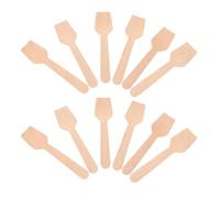 ADOCARN 300 Mini Cucharas de Madera Mango Cuadrado para Degustación de Helados y Postres, Compactas y Naturales para Catering y Experiencias Gastronómicas Elegantes