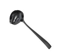 ADOCARN Cuchara de Sopa de Acero Inoxidable Negra Diseño Creativo y Moldeado Integrado, Práctica y Fácil de Limpiar para Servir Salsas en Cocina