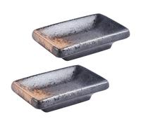 ADOCARN Platos para Condimentos de Cerámica Japonesa, 2 Piezas, Aptos para Microondas y Lavavajillas, Diseño Especial para Verduras y Vinagre, Ideales para Restaurante y Día Madre