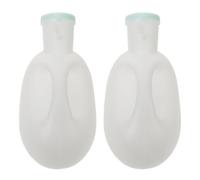 ADOCARN Urinario Portátil Masculino con Tapa de 2000ml, 2 Piezas de Plástico Ergonómico para Coche y Actividades al Aire Libre, Diseño Portátil y Boca Ergonómica
