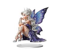 Adorno de acrílico para el hogar y la oficina con diseño de cielo estrellado y hada Fantasía Personaje Figurita de acrílico 2D Regalo de cumpleaños