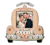 Adorno de madera para el coche, para parejas y casados, decoración de boda 2026, para novios y novios, coche de madera