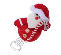 Adorno de Papá Noel Cima del Árbol de Navidad, Rojo | 24 X 13x5cm, Base de Muelle, Fibra Sintética y Espuma, para Árboles Pequeños