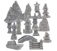 Adorno de Resina Torre de Roca, 1 Juego, Paisaje de Montaña Varios estilos | Detalle Fino, Estilo Mixto, Portátil, para Escritorio y Sala Zen Estilo Aleatorio
