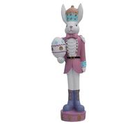 Adorno de vacaciones decorativo tradicional de resina - Decoración de cascanueces de Pascua, figura de soldados de conejo | Expositor de resorte, mesa de entrada, casa, , huevo, conejo, pieza