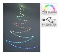 Adorno led arbol, rgb, 80 leds, conexión usb. basics
