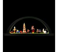 Adorno navideño "Schwibbogen", color verde musgo (40x16 cm) de Richard Glässer