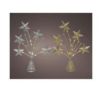 Adorno para copa Árbol de navidad estrella 5x21x31cm 12 leds colores