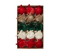 Adornos de bola de Navidad - Juego de 15 decoraciones de árbol | Acabado de terciopelo de 6 cm, decoración colgante resistente a caídas para coronas, repisas, puertas, sala de estar