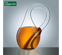Adornos de botellas Klein, botella de vidrio transparente, Enfriador de vino para sala de estar, mueble de TV, artesanías decorativas de escritorio para decoración del hogar 10x6cm
