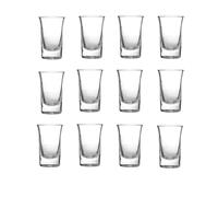 Adri 12 Vasos de Chupito Cristal - Aptos para Lavavajillas - Pack de chupitos de entre 3,4 hasta 6,5 e capacidad. (12, 3,4 cl)