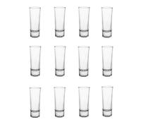 Adri 12 Vasos de Chupito Cristal - Aptos para Lavavajillas - Pack de chupitos de entre 3,4 hasta 6,5 e capacidad. (12, 6,5 cl)