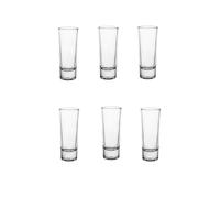 Adri 6 Vasos de Chupito Cristal - Aptos para Lavavajillas - Pack de chupitos de entre 3,4 hasta 6,5 e capacidad. (6, 6,5 cl)