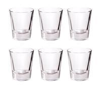 Adri 6 Vasos de Chupito Cristal - Aptos para Lavavajillas - Pack de chupitos de entre 3,4 hasta 6,5 e capacidad. (6, 4,8 cl)