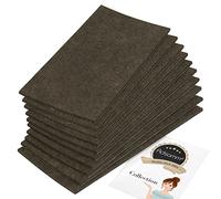 Adsamm® / 10 x Placas Auto-Adhesivas de Fieltro recortables / 100x200 mm/marrón/rectangulares/Almohadillas de Fieltro/Protectores de Suelo para Patas de Mueble/Grosor de 3,5 mm de la máxima Calidad