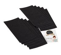 Adsamm® / 10 x Placas Auto-Adhesivas de Fieltro recortables / 100x200 mm/Negro/rectangulares/Almohadillas de Fieltro/Protectores de Suelo para Patas de Mueble/Grosor de 3,5 mm de la máxima Calidad